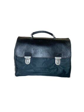 PRADA of MILANO  Black Vitello Leather Briefcase / Lawyer - Doctor Bag -
